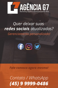 Capa de Porfólio da Agencia G7